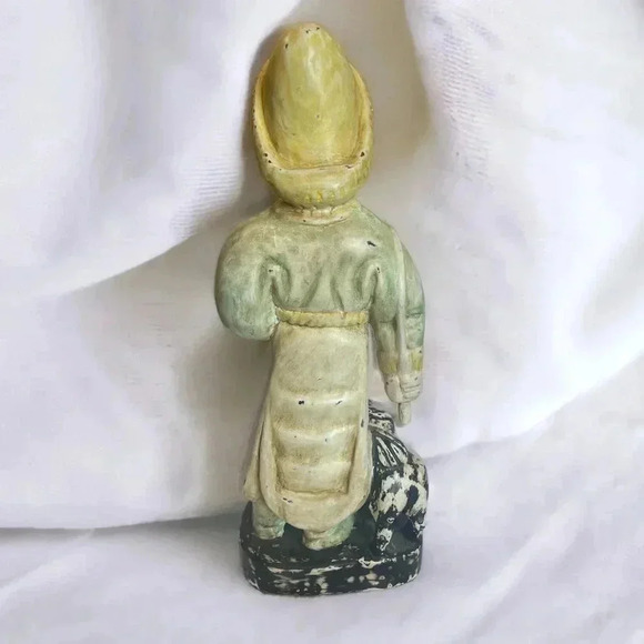 Vintage Japanese Hand Carved Wooden Figurine - Picture 3 of 5